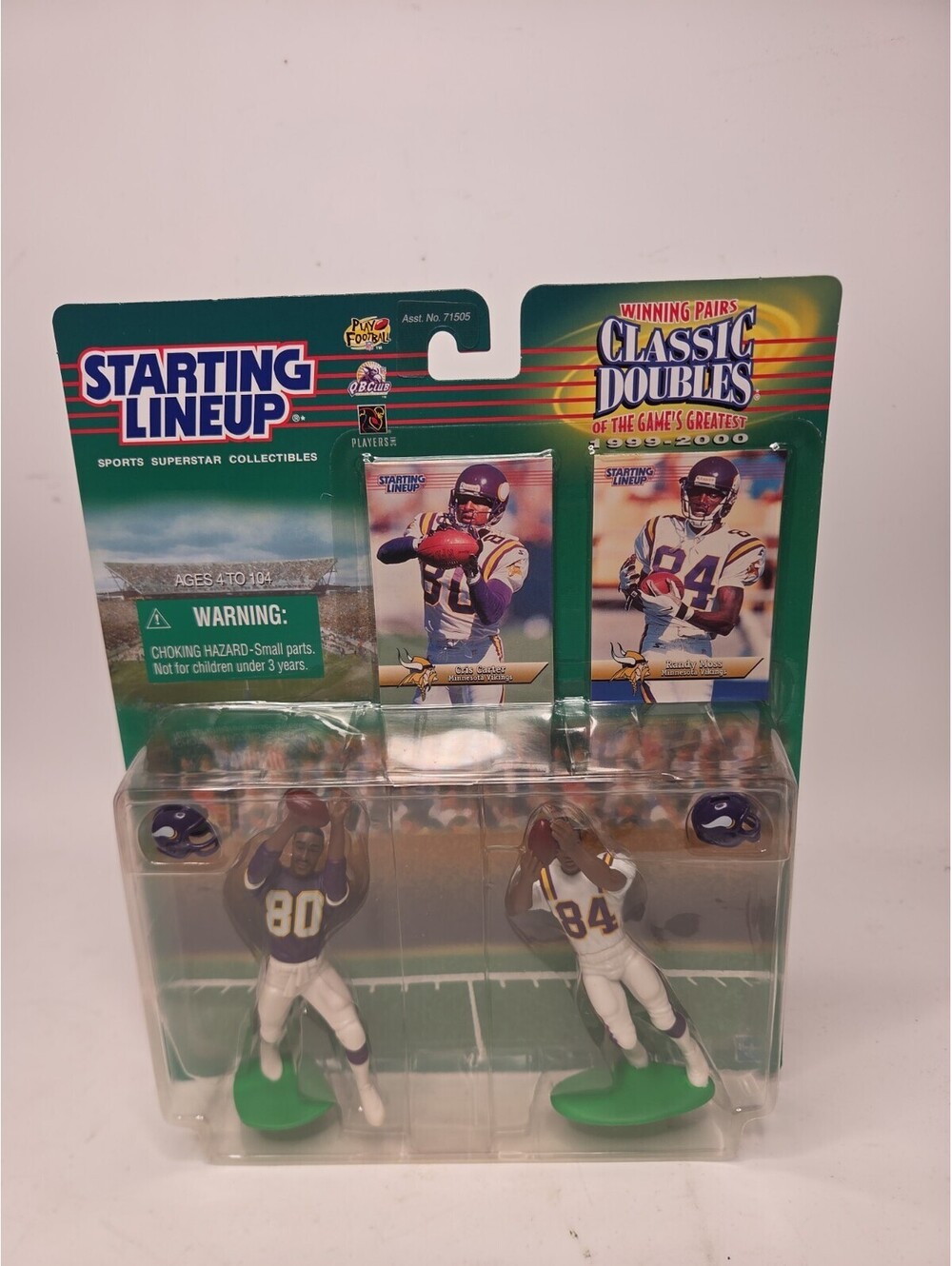 Starting Lineup 2000 Classic Doubles Cris Carter & Randy Moss Vikings Mint!